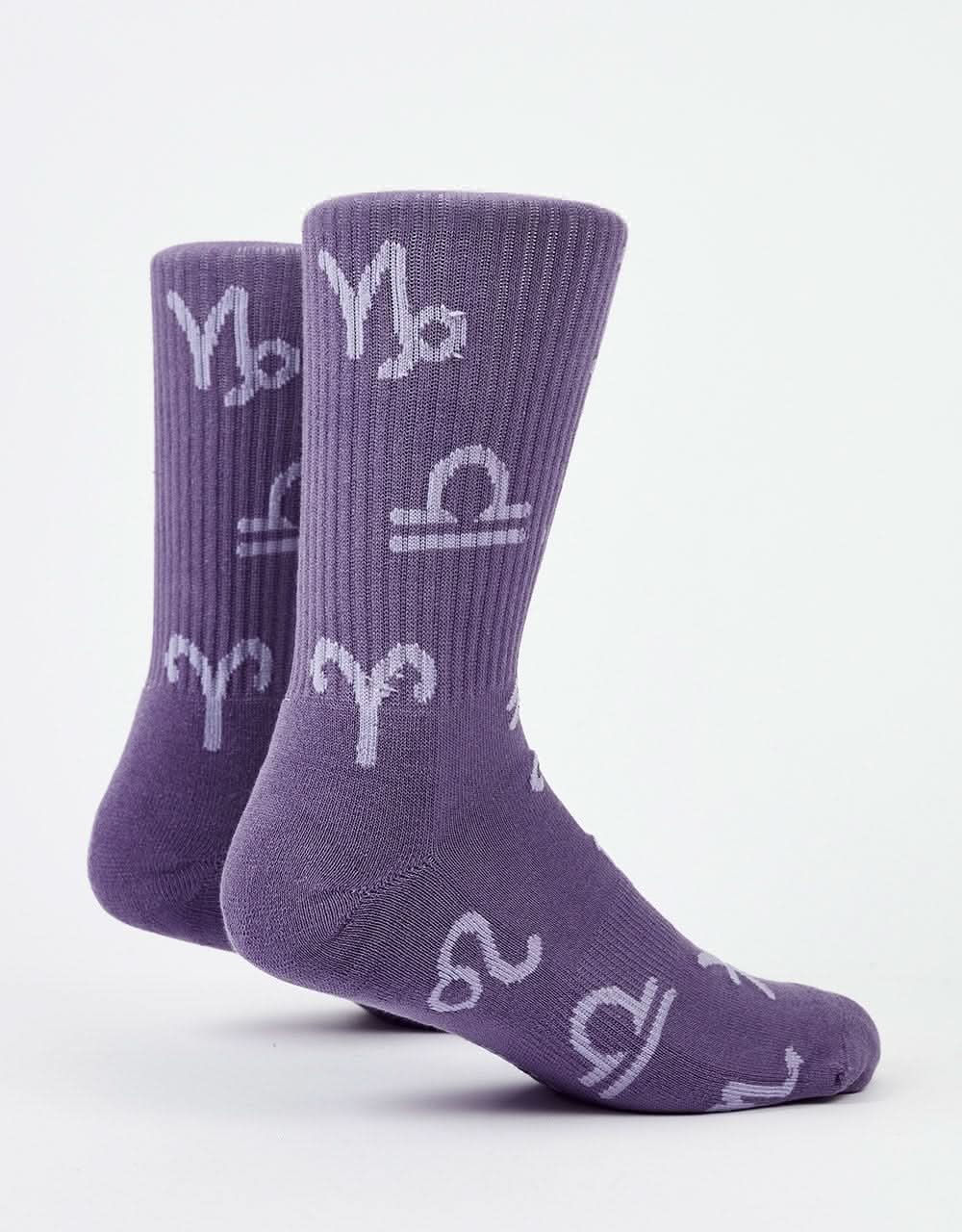 Route One Zodiac Crew Socks - Lavender Blue