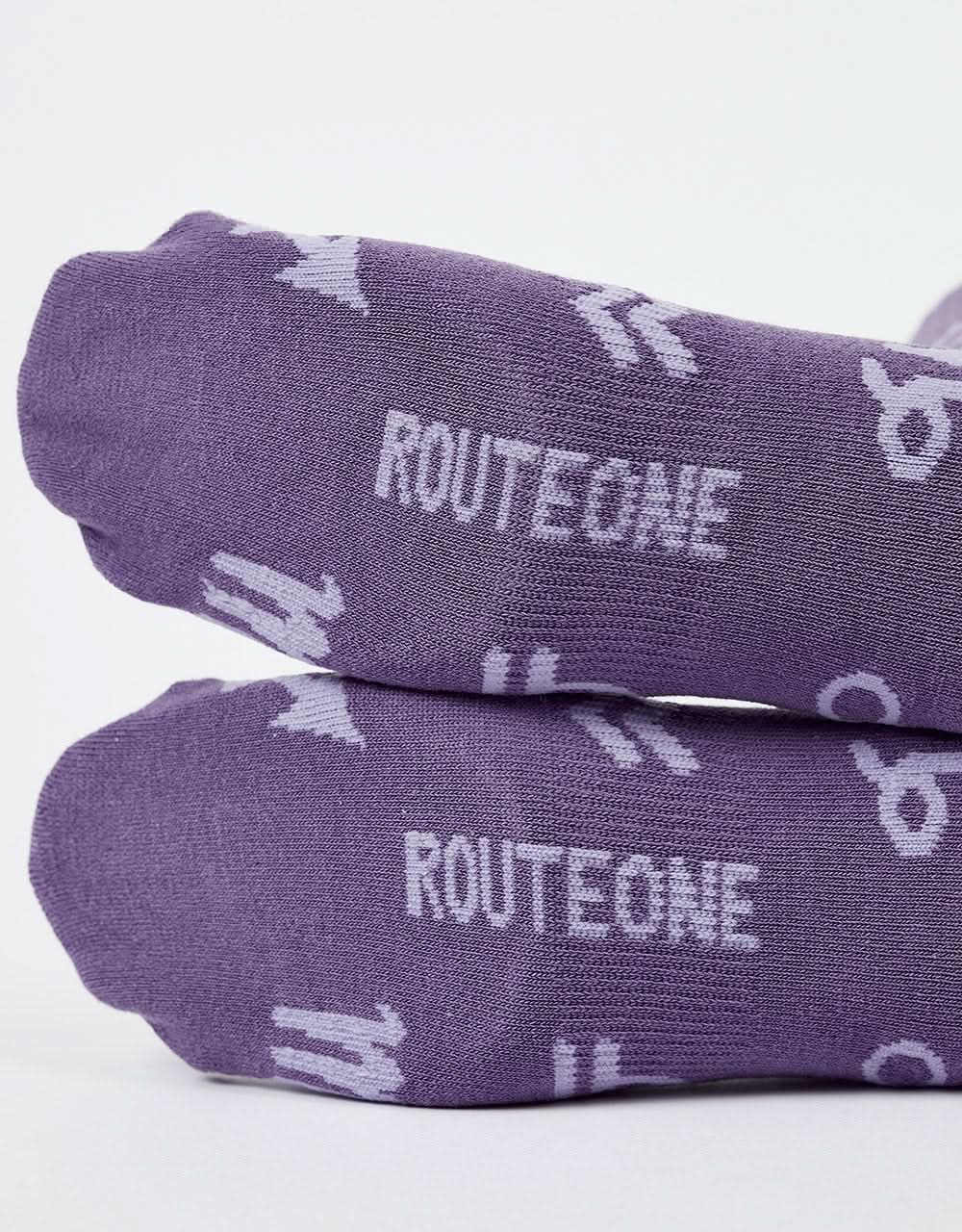 Route One Zodiac Crew Socks - Lavender Blue