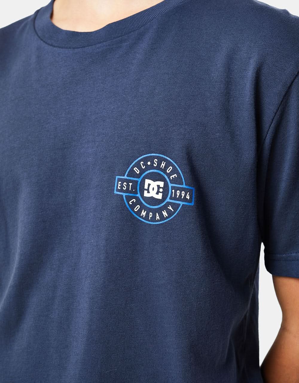DC Crest Kids T-Shirt - Navy Blazer Garment Dye