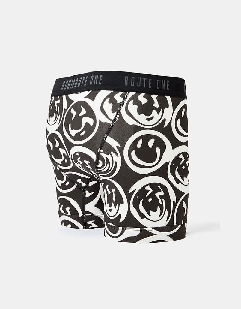 Route One Classic Boxer Shorts 2 Pack - Peace/Warped Smiley