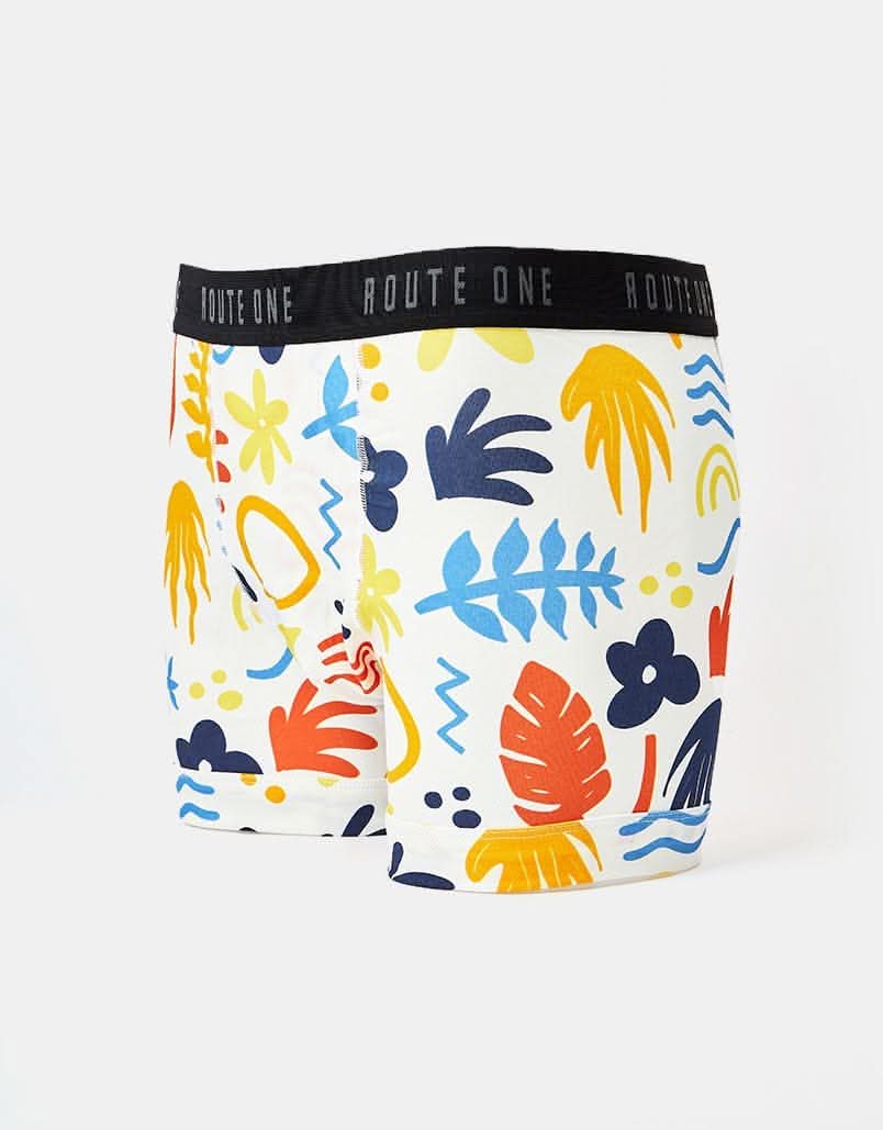 Route One Classic Boxer Shorts 2 Pack - Tropical/Letters