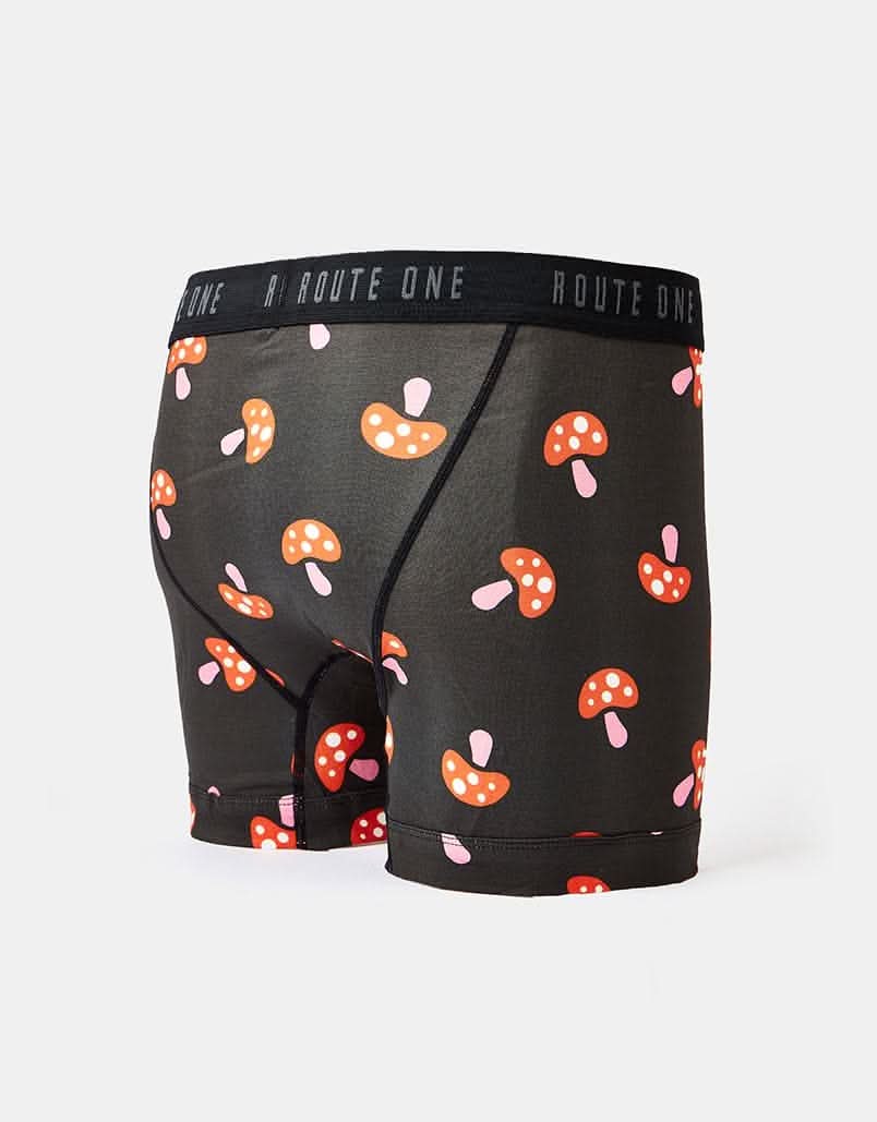 Route One Classic Boxer Shorts - Shrooms (Black)
