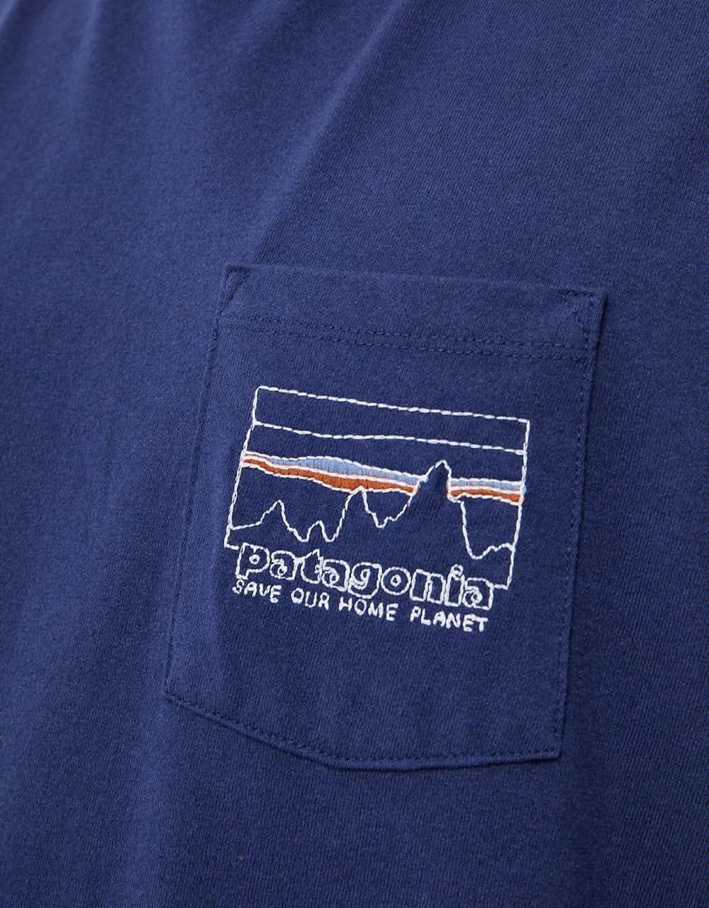 Patagonia 73 Skyline L/S Pocket Responsibili-Tee® - Sound Blue