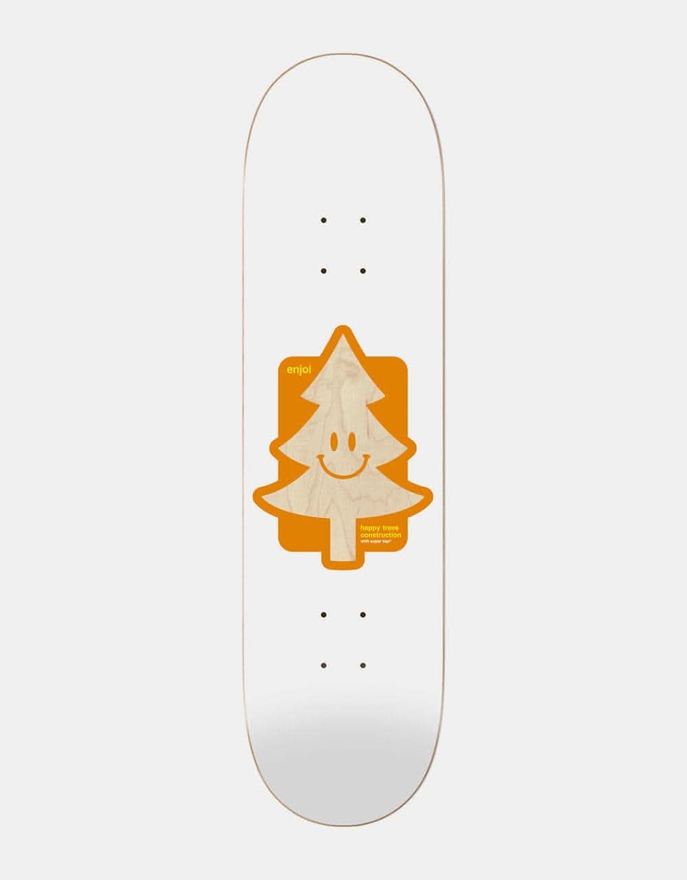 Enjoi Happy Tree White Super Sap R7 Skateboard Deck - 8.25"