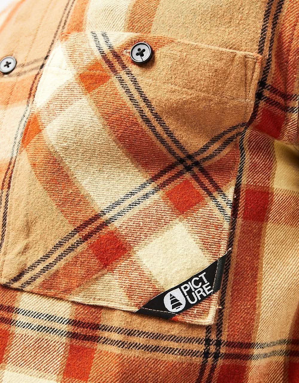 Picture Relowa L/S Shirt - Plaid Wood Ash