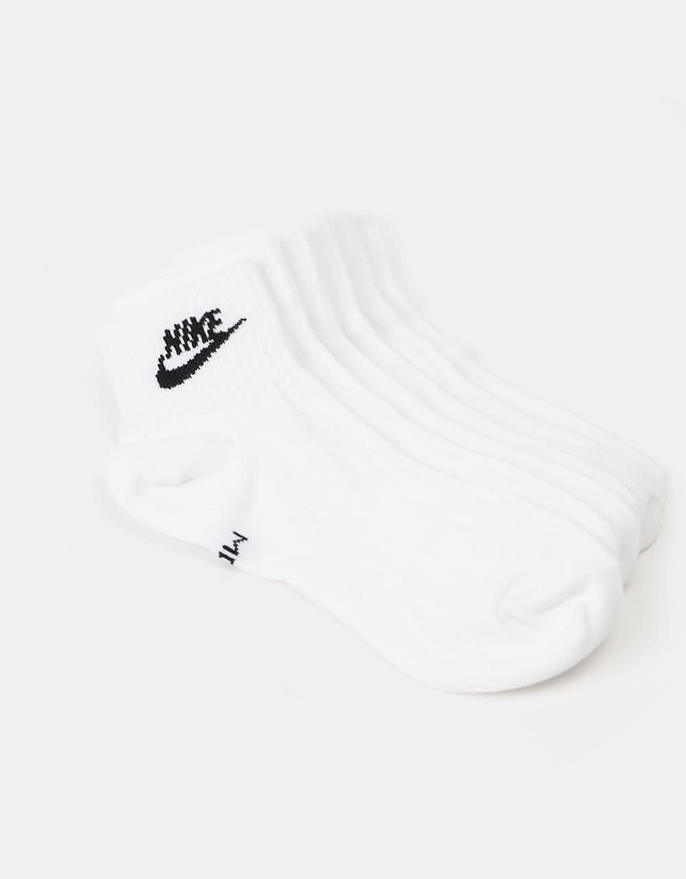 Nike Everyday Essential Ankle Socks 3 Pack - White/Black